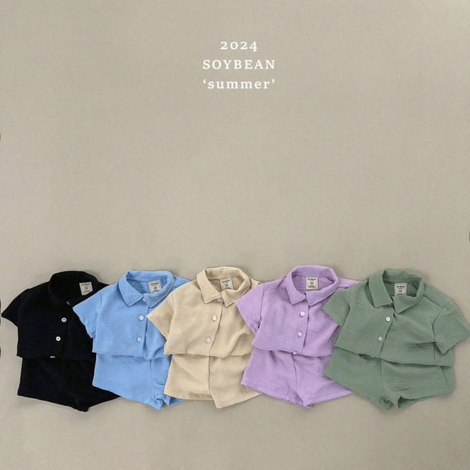 Soybean - Korean Children Fashion - #childofig - Airconditioner Shirt Top Bottom Set