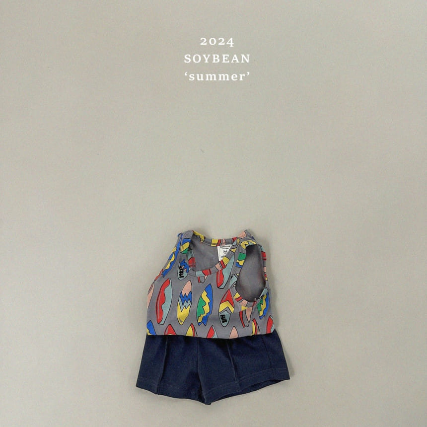 Soybean - Korean Children Fashion - #childrensboutique - Surfboard Sleeveless Tee - 10