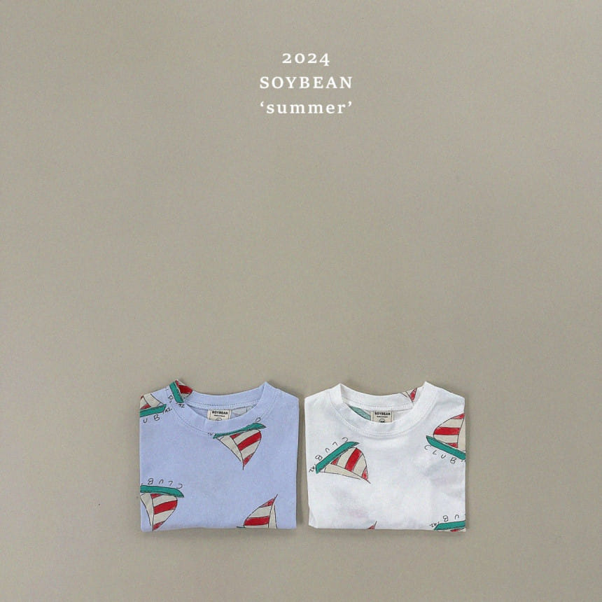 Soybean - Korean Children Fashion - #childrensboutique - Boat Short Sleeve Tee - 6