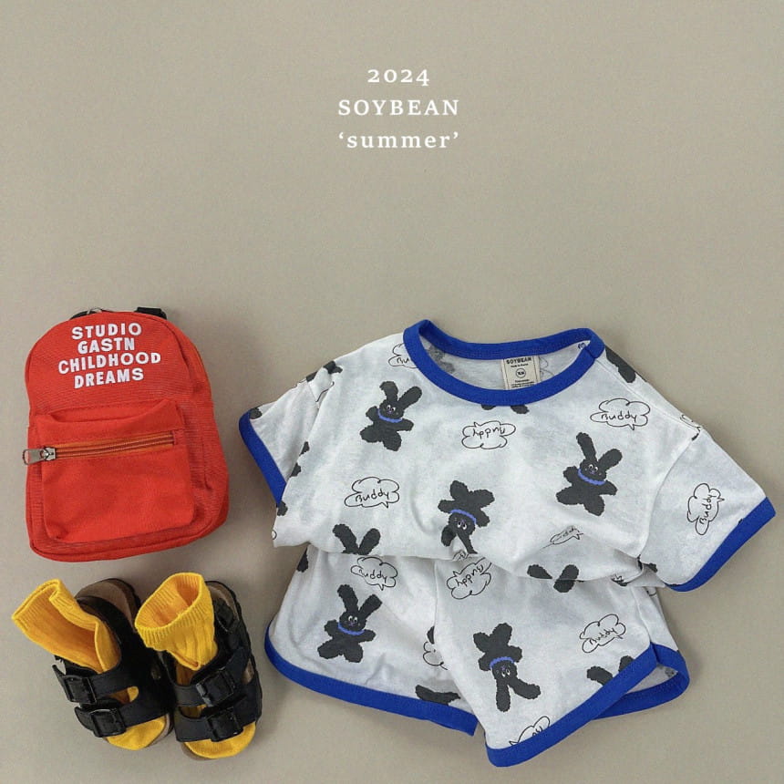 Soybean - Korean Children Fashion - #designkidswear - Rabbit Doll Top Bottom Set - 10