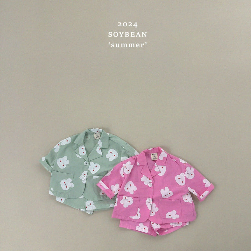 Soybean - Korean Children Fashion - #designkidswear - Rabbit Ya Top Bottom Set - 8