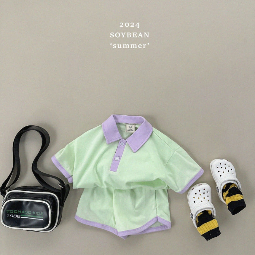 Soybean - Korean Children Fashion - #discoveringself - Linger Collar Top Bottom Set - 10