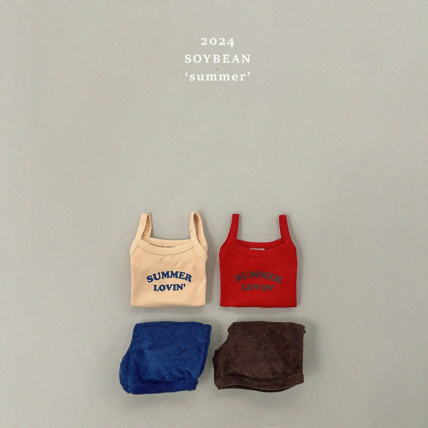 Soybean - Korean Children Fashion - #discoveringself - Summer Sleeveless Top Bottom Set - 5