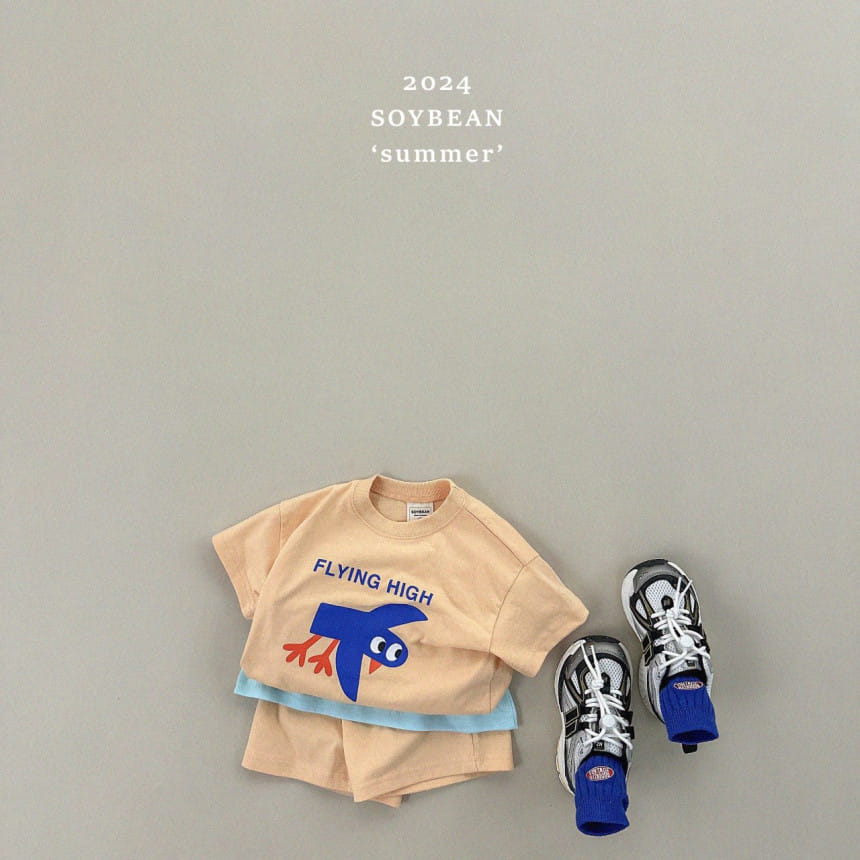 Soybean - Korean Children Fashion - #discoveringself - Flying Bird Top Bottom Set - 3