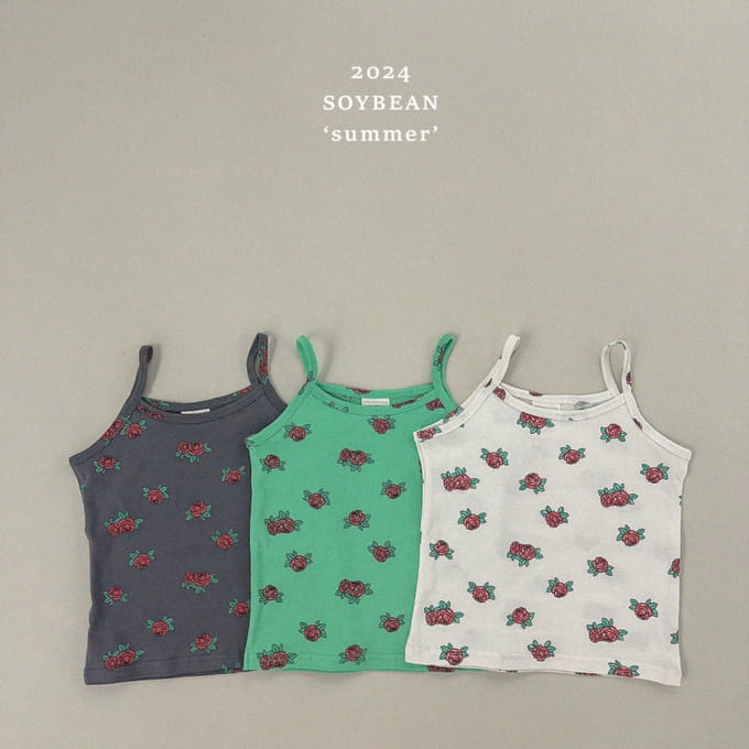 Soybean - Korean Children Fashion - #discoveringself - Rose String Sleeveless Tee