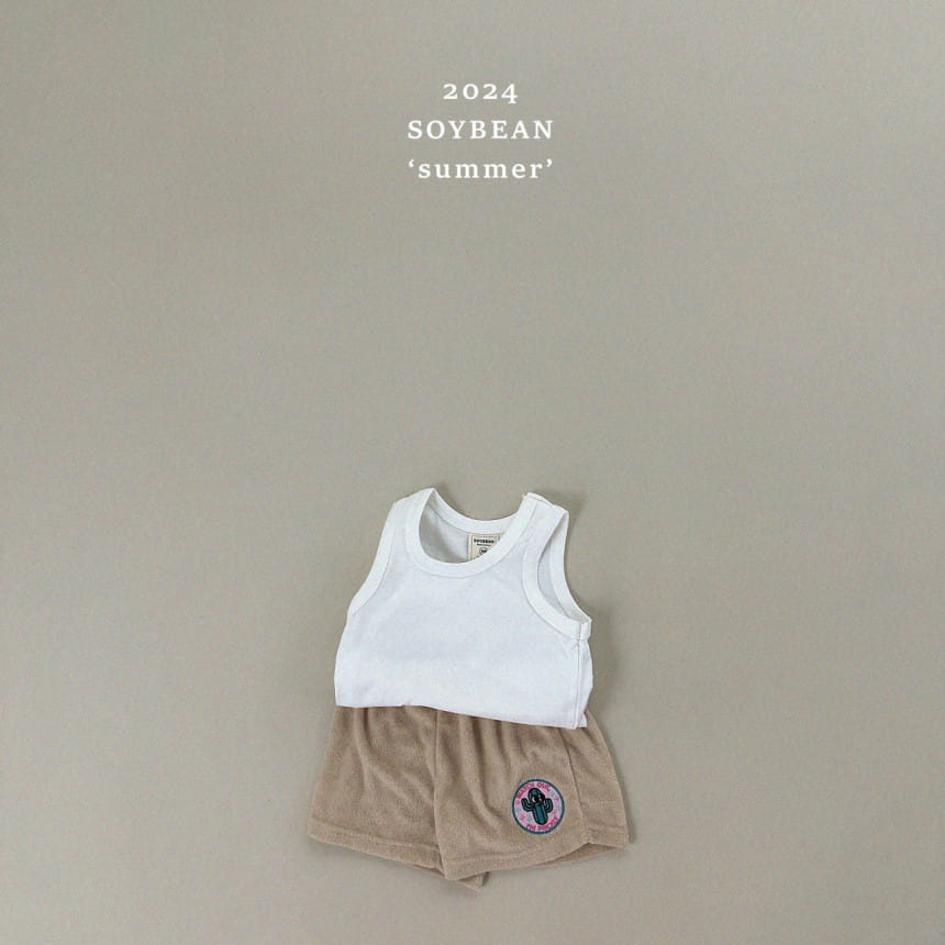 Soybean - Korean Children Fashion - #discoveringself - Terry Embroidery Shorts - 9