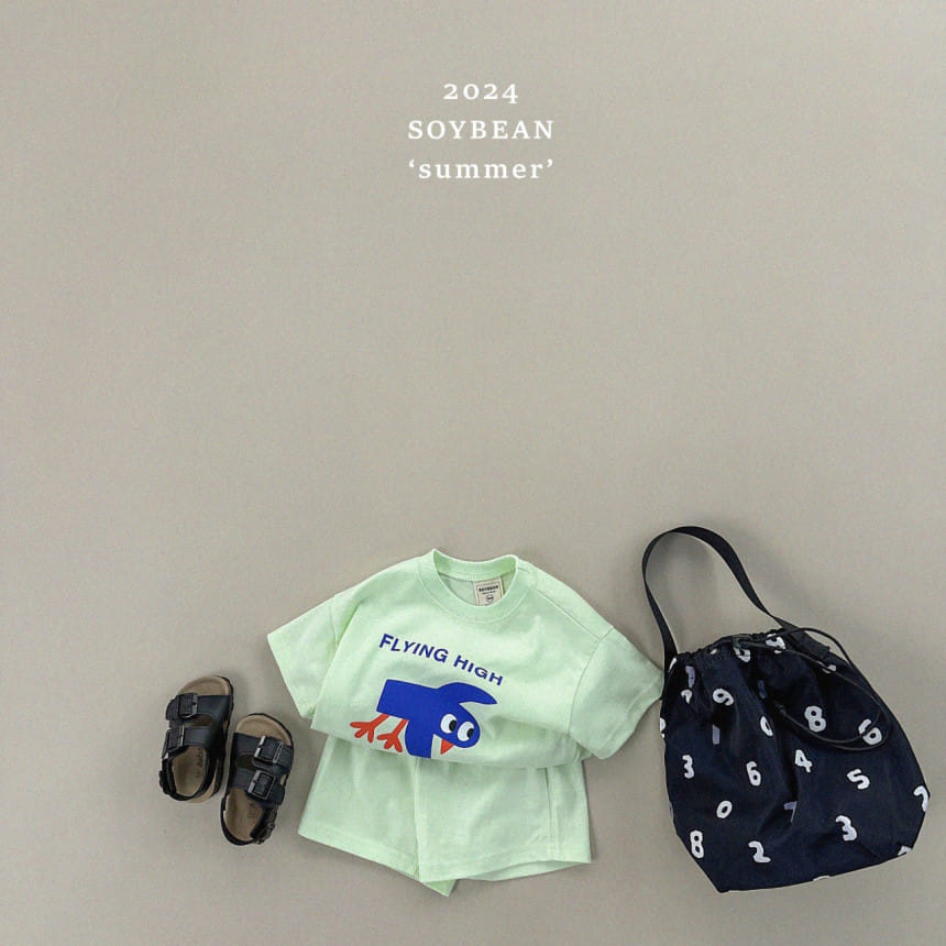 Soybean - Korean Children Fashion - #discoveringself - Flying Bird Top Bottom Set - 4