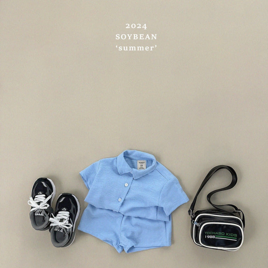 Soybean - Korean Children Fashion - #fashionkids - Airconditioner Shirt Top Bottom Set - 5