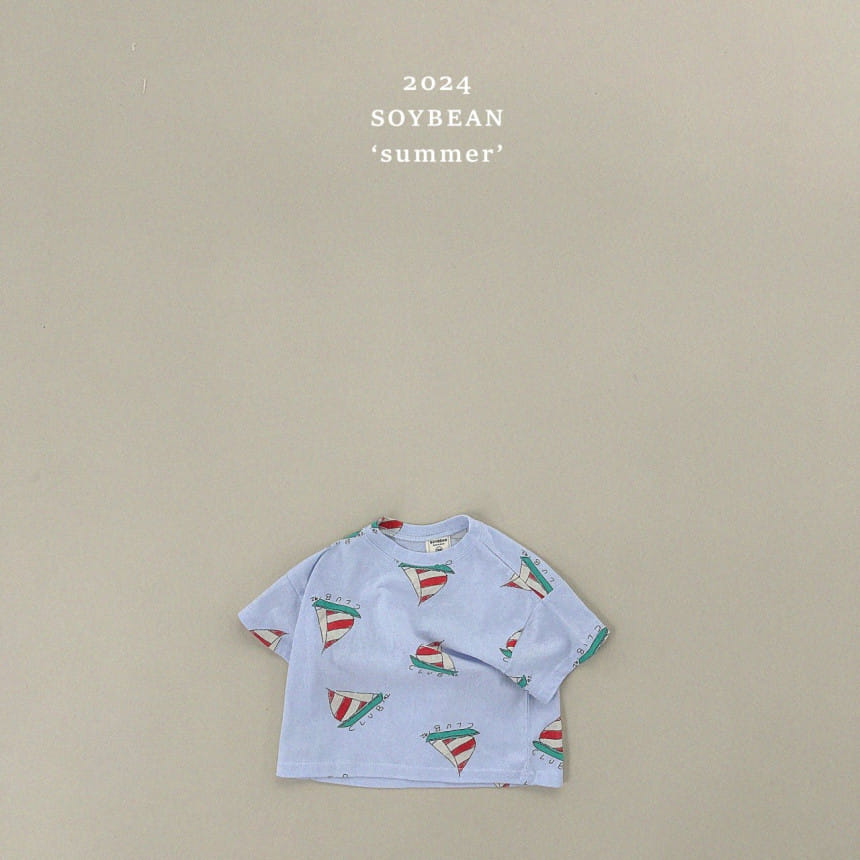 Soybean - Korean Children Fashion - #kidsshorts - Boat Short Sleeve Tee - 10