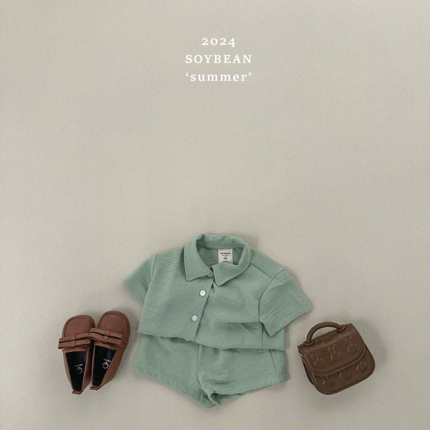 Soybean - Korean Children Fashion - #kidsshorts - Airconditioner Shirt Top Bottom Set - 6