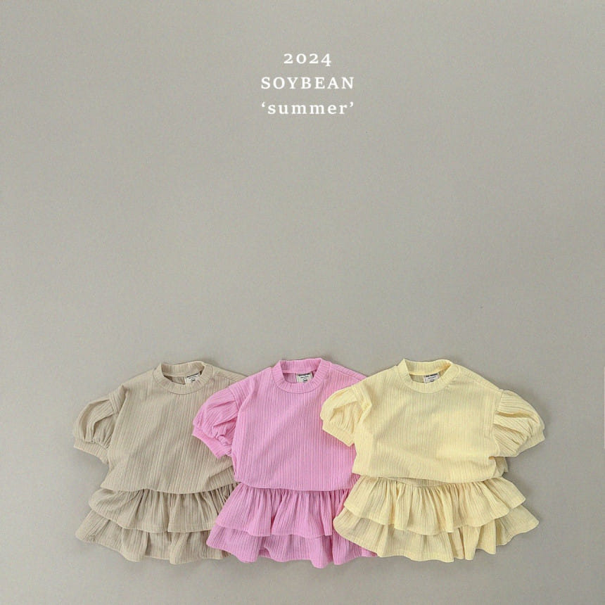 Soybean - Korean Children Fashion - #kidsstore - Kan Kan Skirt Top Bottom Set - 2