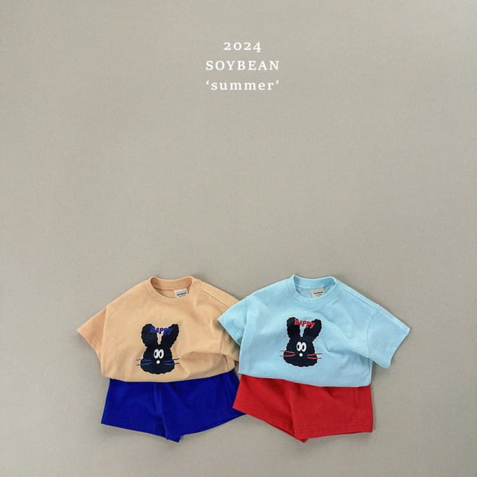 Soybean - Korean Children Fashion - #kidsstore - Happy Rabbit Top Bottom Set
