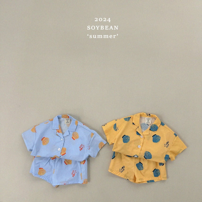 Soybean - Korean Children Fashion - #kidzfashiontrend - Calm Open Top Bottom Set - 10