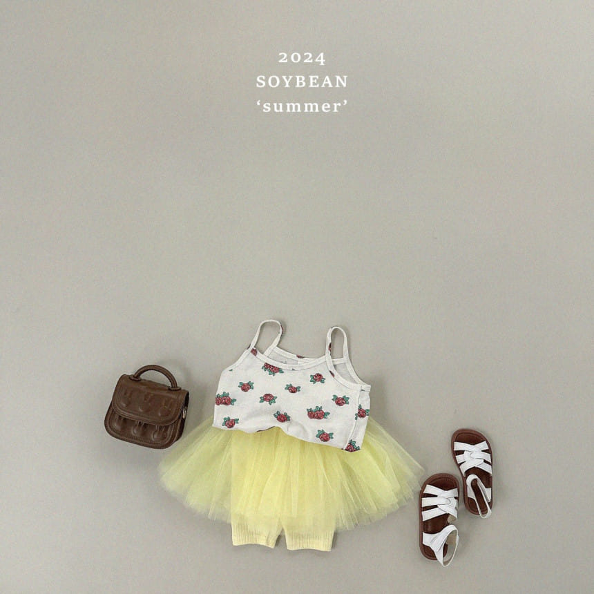 Soybean - Korean Children Fashion - #kidzfashiontrend - Rose String Sleeveless Tee - 5
