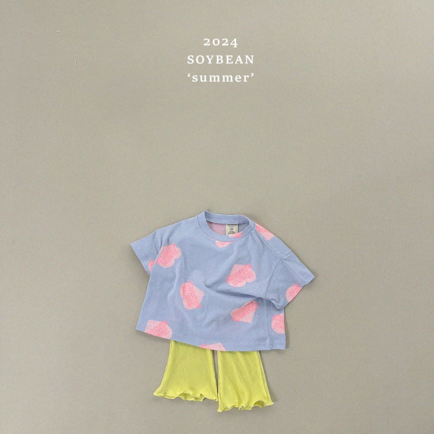 Soybean - Korean Children Fashion - #littlefashionista - Heart Short Sleeve Tee - 8