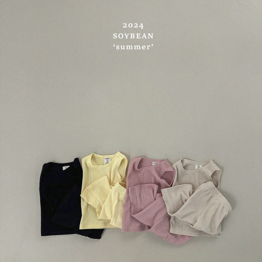 Soybean - Korean Children Fashion - #littlefashionista - Sleeveless Wide Top Bottom Set - 7