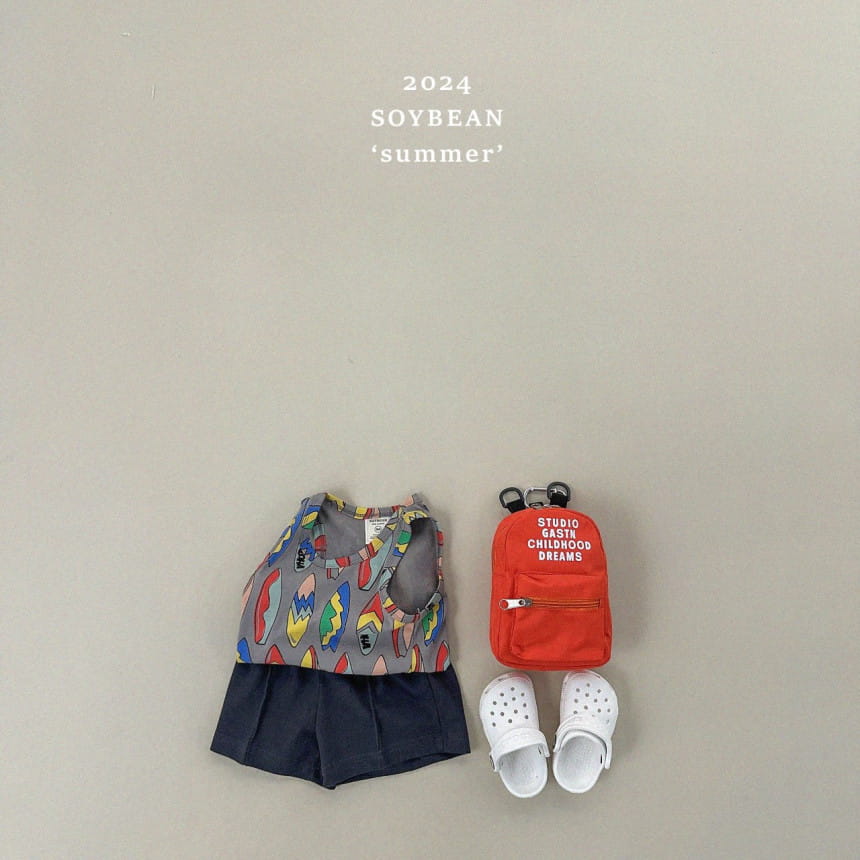 Soybean - Korean Children Fashion - #magicofchildhood - Surfboard Sleeveless Tee - 5