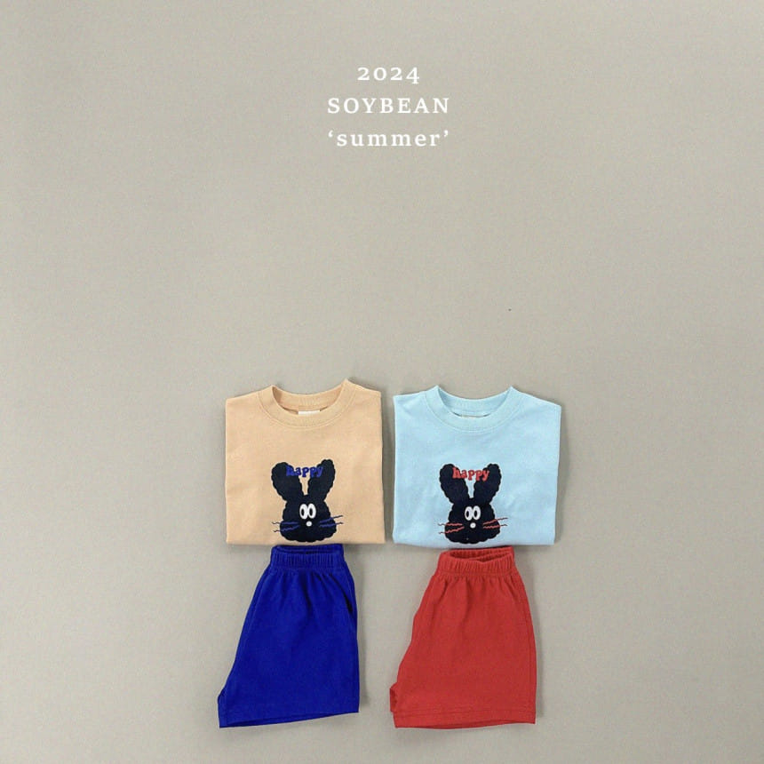 Soybean - Korean Children Fashion - #magicofchildhood - Happy Rabbit Top Bottom Set - 5
