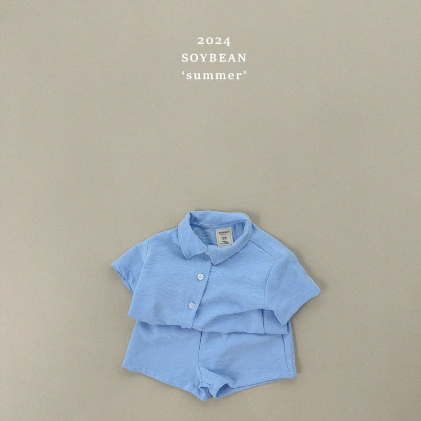 Soybean - Korean Children Fashion - #magicofchildhood - Airconditioner Shirt Top Bottom Set - 11