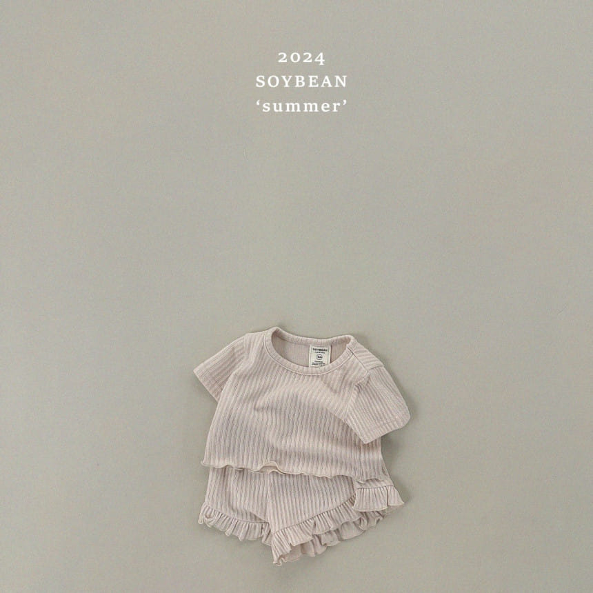 Soybean - Korean Children Fashion - #minifashionista - Fresh Frill Top Bottom Set - 9
