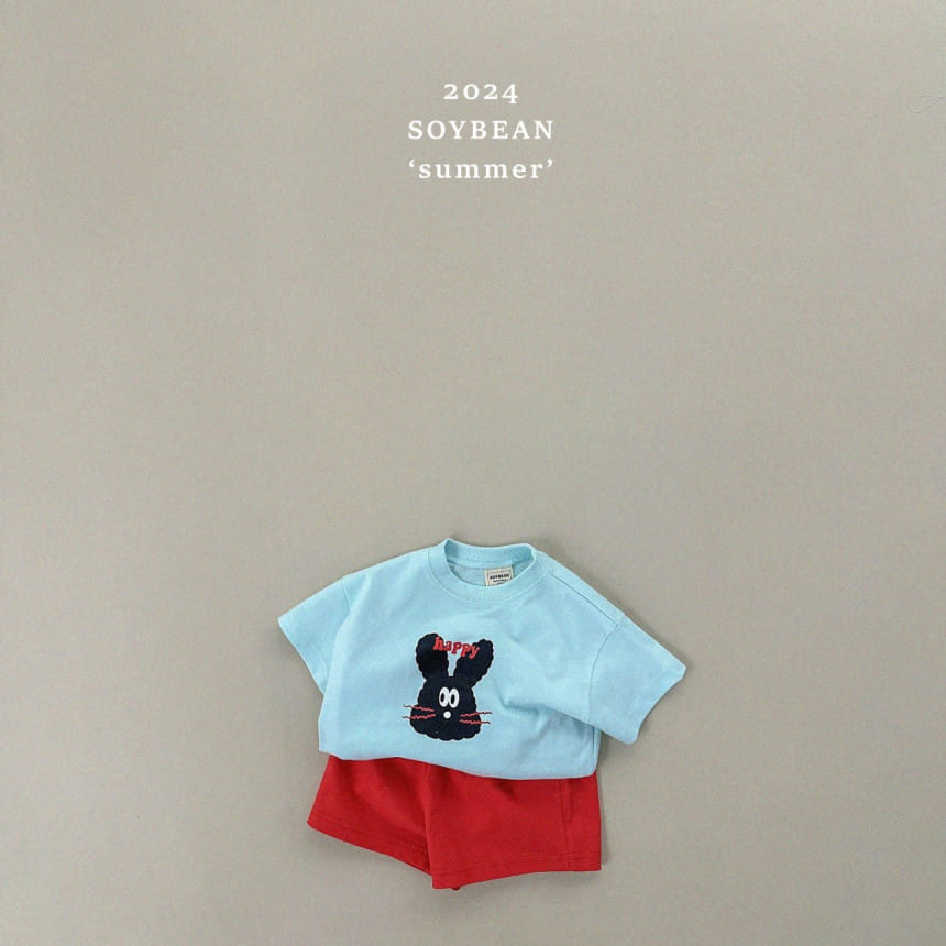 Soybean - Korean Children Fashion - #minifashionista - Happy Rabbit Top Bottom Set - 6