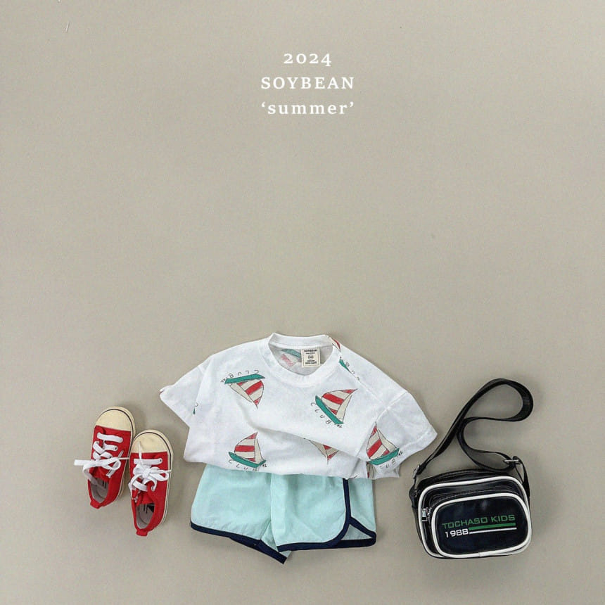 Soybean - Korean Children Fashion - #prettylittlegirls - Boat Short Sleeve Tee - 3