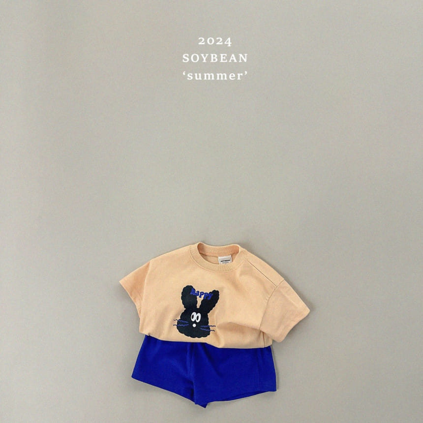 Soybean - Korean Children Fashion - #prettylittlegirls - Happy Rabbit Top Bottom Set - 7