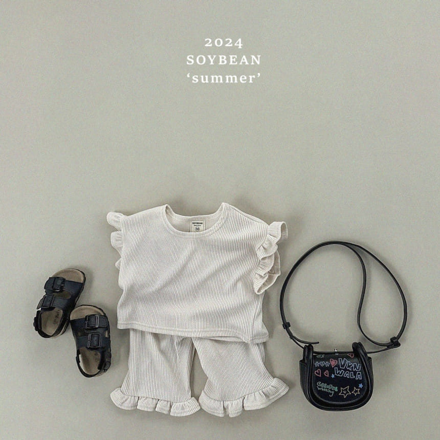 Soybean - Korean Children Fashion - #stylishchildhood - Frill Frill Top Bottom Set - 11
