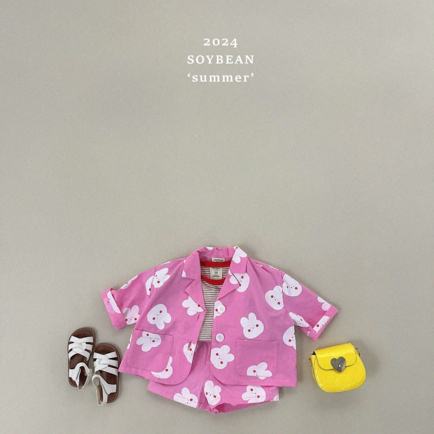 Soybean - Korean Children Fashion - #todddlerfashion - Rabbit Ya Top Bottom Set - 3