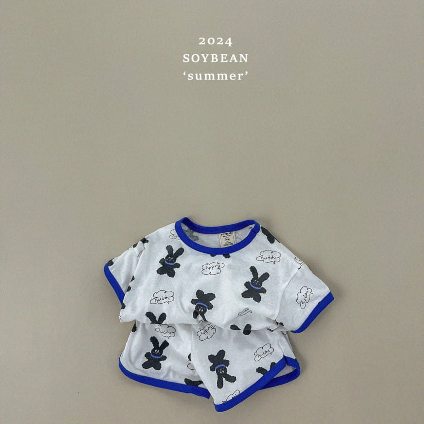 Soybean - Korean Children Fashion - #toddlerclothing - Rabbit Doll Top Bottom Set - 6