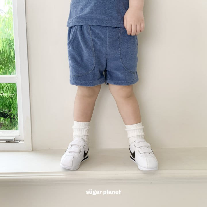 Sugar Planet - Korean Children Fashion - #kidsshorts - Terry Hey Sleeveless Top Bottom Set - 4