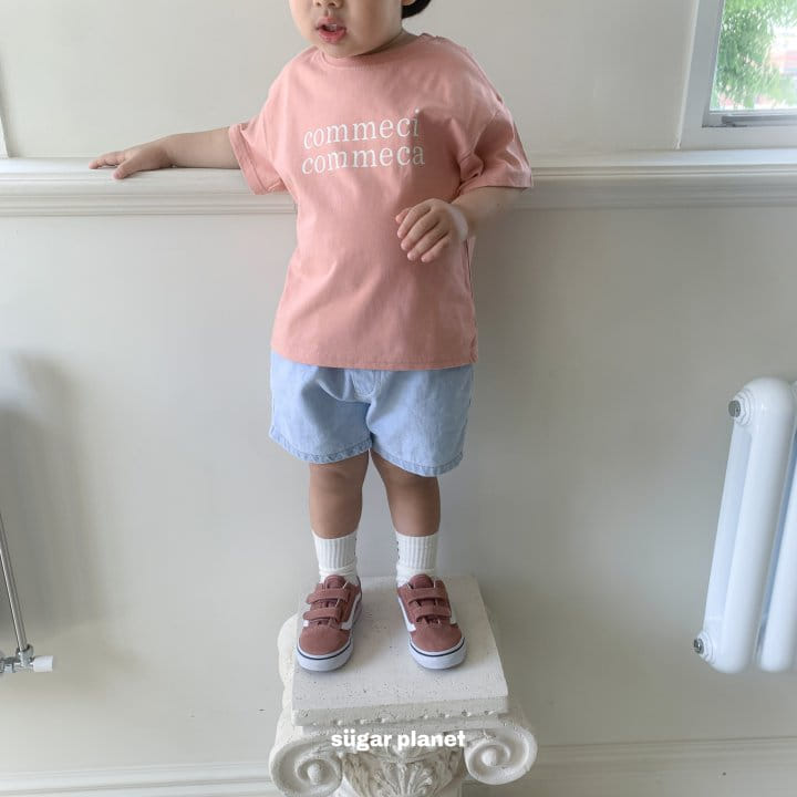 Sugar Planet - Korean Children Fashion - #toddlerclothing - Ccom Ccom Short Sleeve Tee - 4