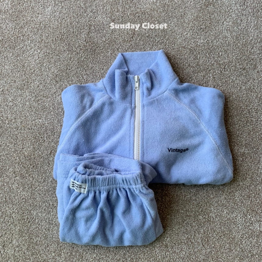Sunday Closet - Korean Children Fashion - #childofig - Vintage Terry Top Bottom Set - 7