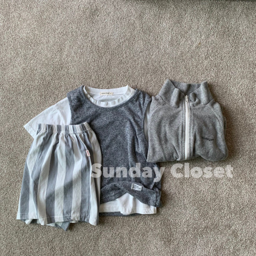 Sunday Closet - Korean Children Fashion - #childrensboutique - Vintage Terry Top Bottom Set - 8