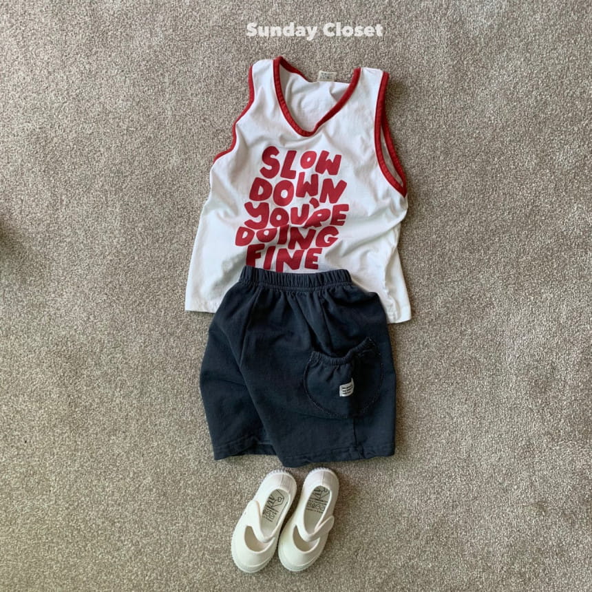 Sunday Closet - Korean Children Fashion - #discoveringself - Slow Sleeveless Tee - 5