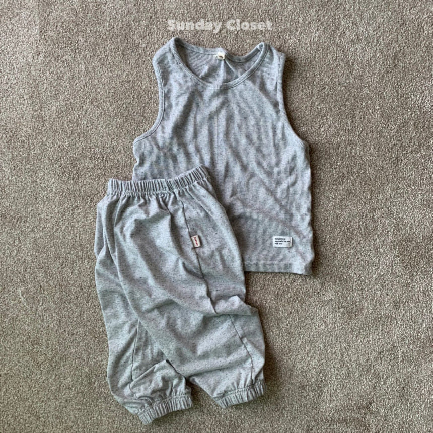 Sunday Closet - Korean Children Fashion - #kidsshorts - Oreo Rib Sleeveless Tee - 5