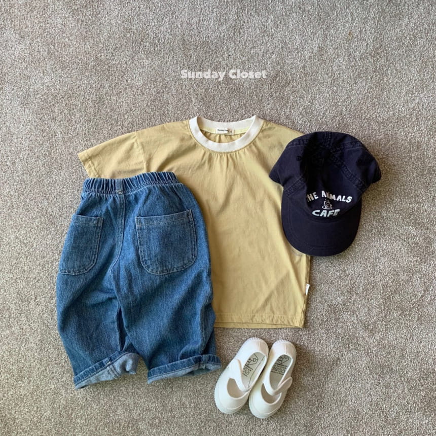Sunday Closet - Korean Children Fashion - #kidsstore - Cloud Color Short Sleeve Tee - 9