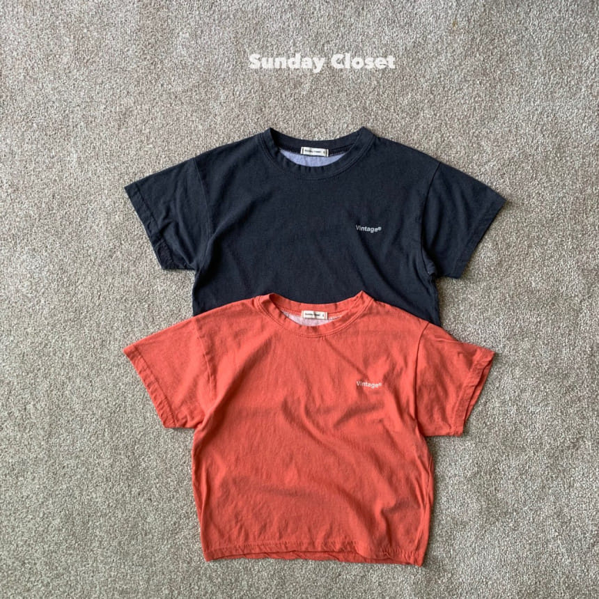 Sunday Closet - Korean Children Fashion - #kidzfashiontrend - Vintage Short Sleeve Tee