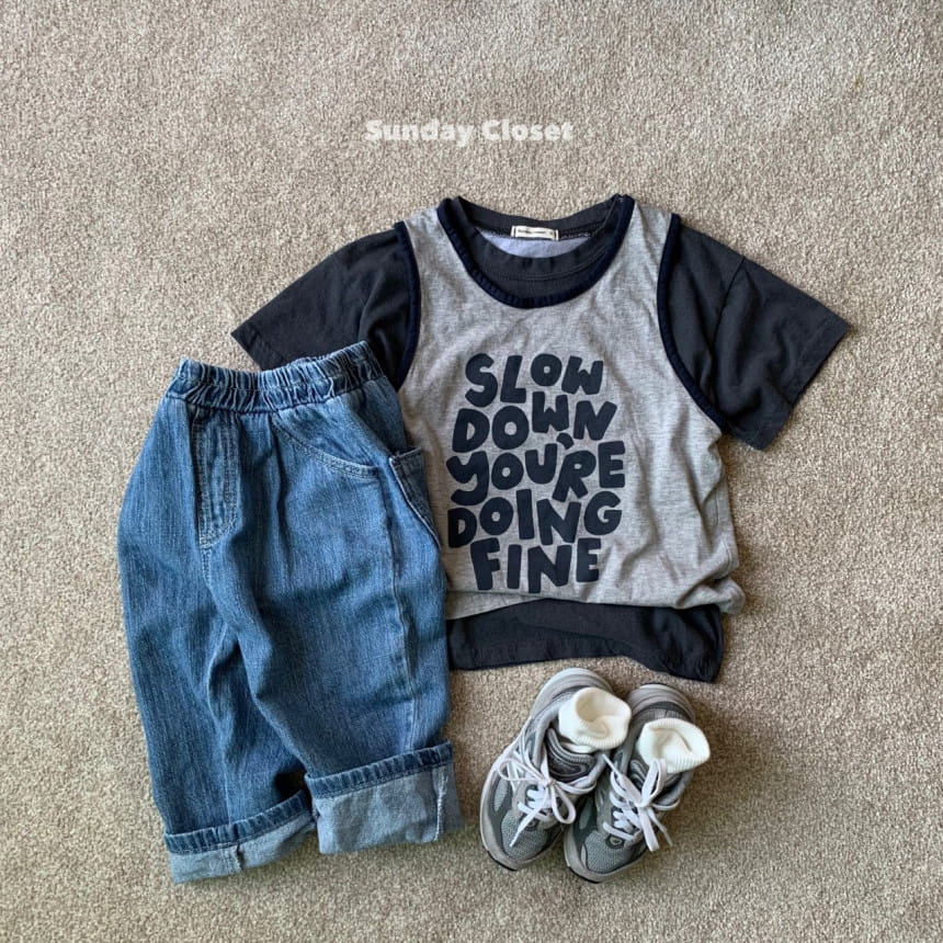 Sunday Closet - Korean Children Fashion - #kidzfashiontrend - Slow Sleeveless Tee - 9