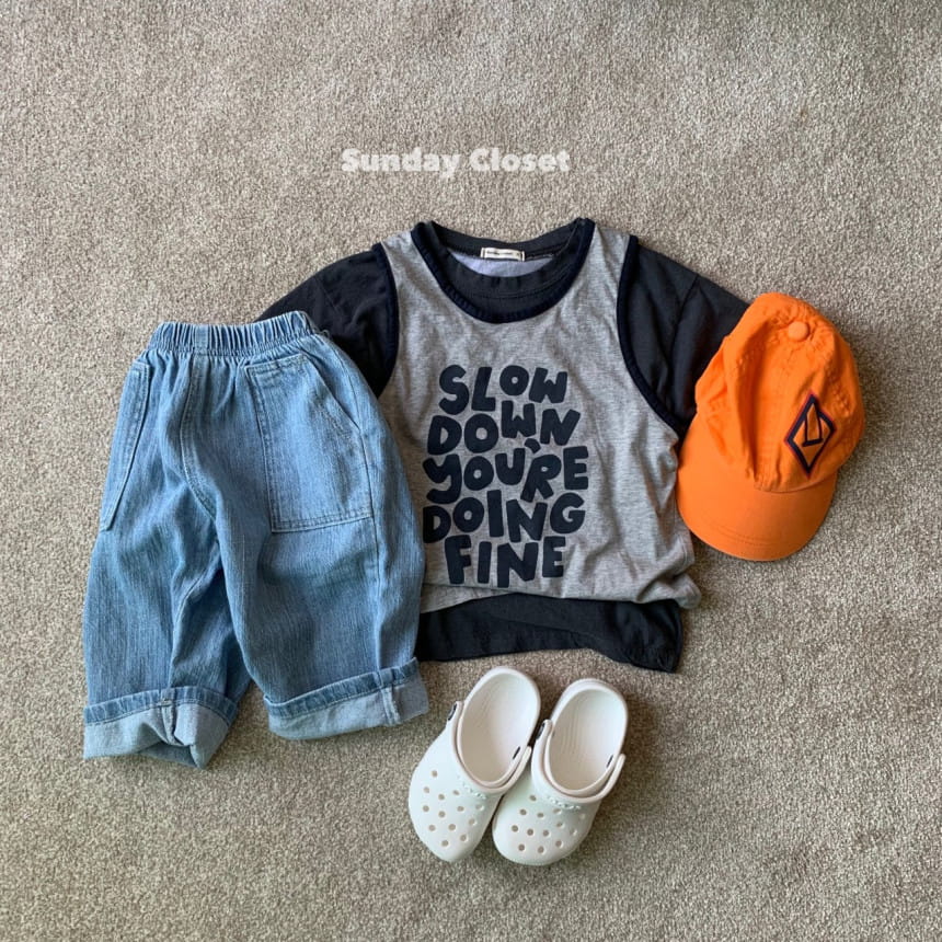 Sunday Closet - Korean Children Fashion - #littlefashionista - Slow Sleeveless Tee - 11