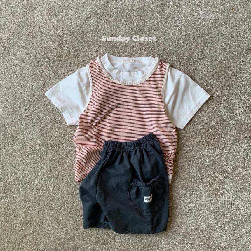 Sunday Closet - Korean Children Fashion - #littlefashionista - Kindergarten Sleeveless Tee - 10