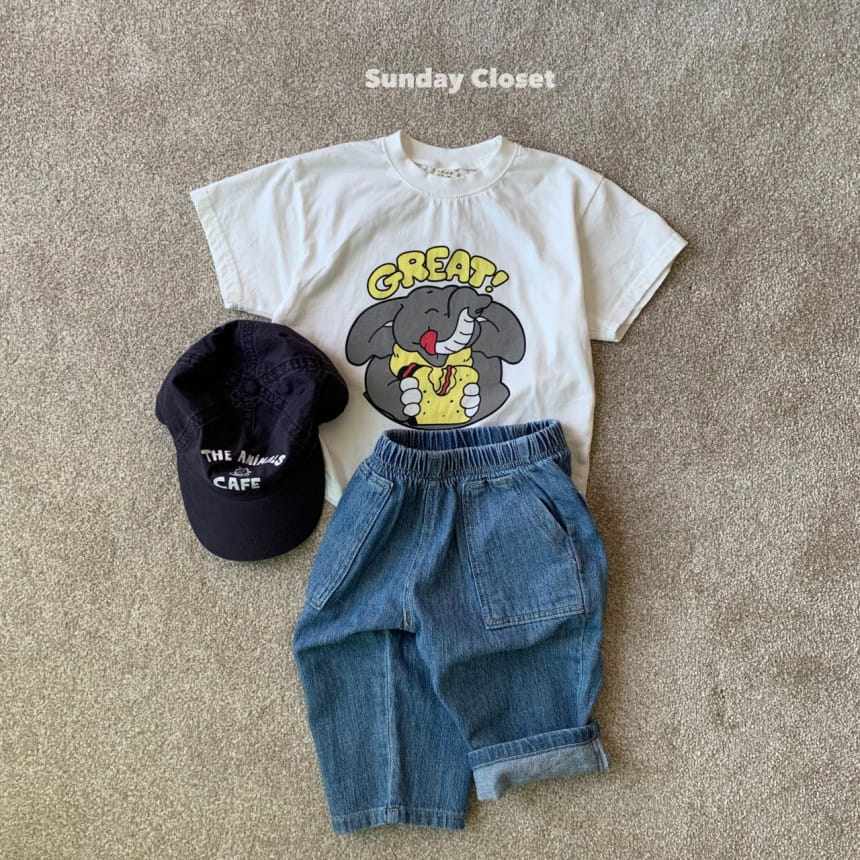 Sunday Closet - Korean Children Fashion - #magicofchildhood - Elephant Short Sleeve Tee - 8