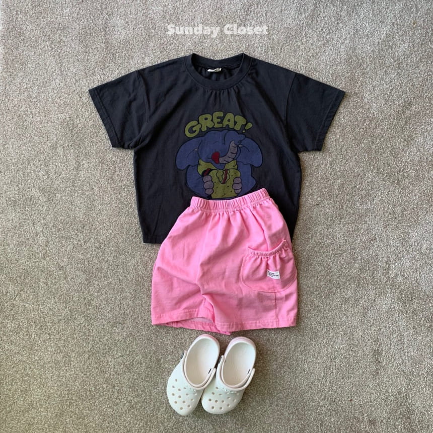 Sunday Closet - Korean Children Fashion - #minifashionista - Elephant Short Sleeve Tee - 9