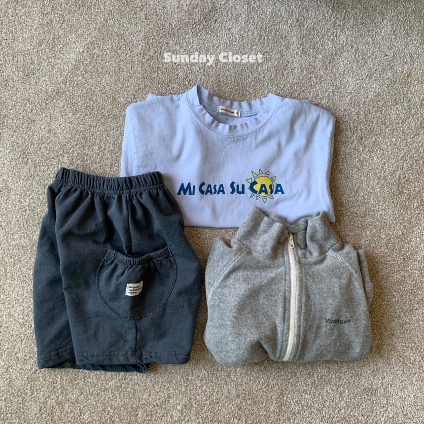 Sunday Closet - Korean Children Fashion - #prettylittlegirls - Vintage Terry Top Bottom Set - 3