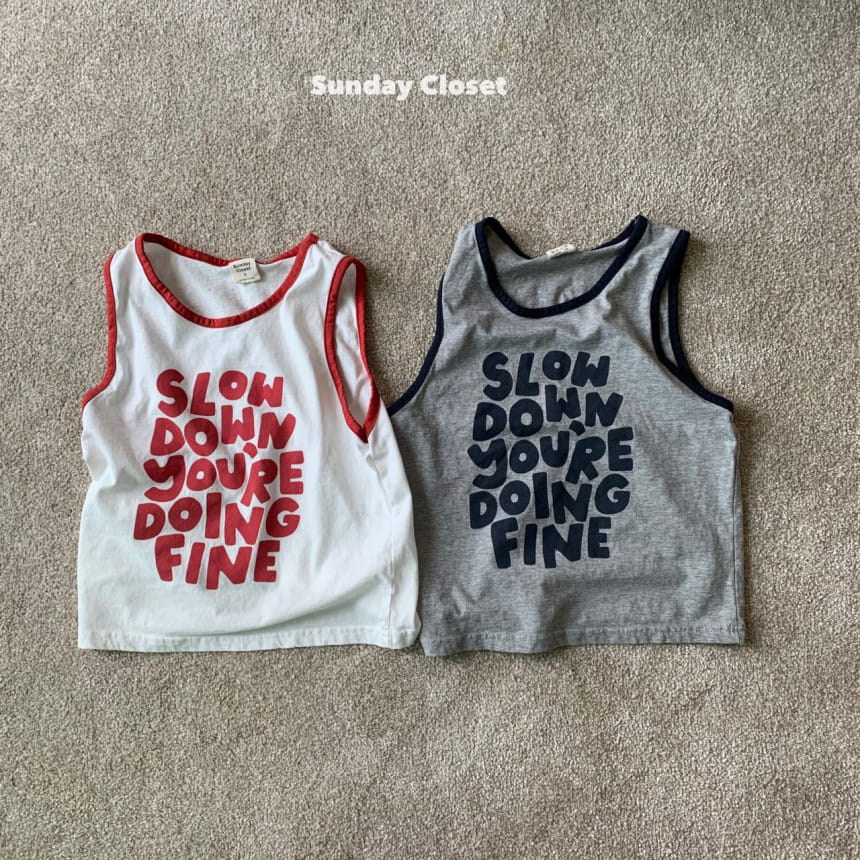 Sunday Closet - Korean Children Fashion - #stylishchildhood - Slow Sleeveless Tee