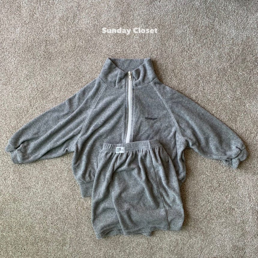 Sunday Closet - Korean Children Fashion - #prettylittlegirls - Vintage Terry Top Bottom Set - 4