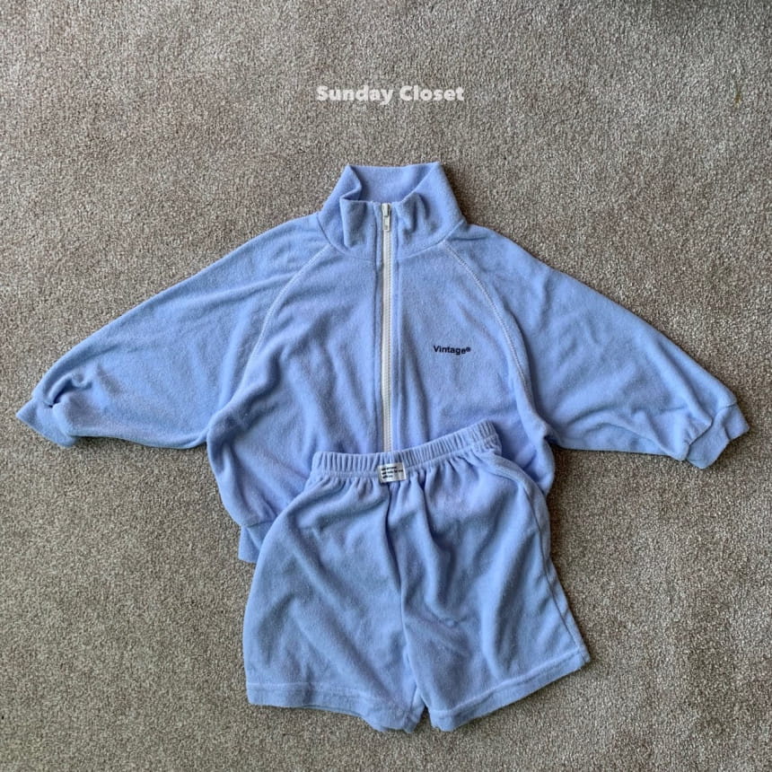 Sunday Closet - Korean Children Fashion - #toddlerclothing - Vintage Terry Top Bottom Set - 5
