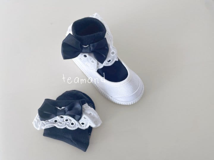 Teamand - Korean Children Fashion - #kidzfashiontrend - Big Ribbon Socks  - 4
