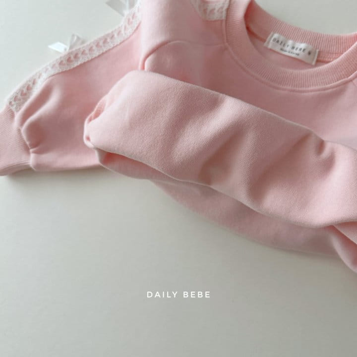 Teamand - Korean Children Fashion - #kidzfashiontrend - Tape Ribbon Short Top Bottom Set - 4
