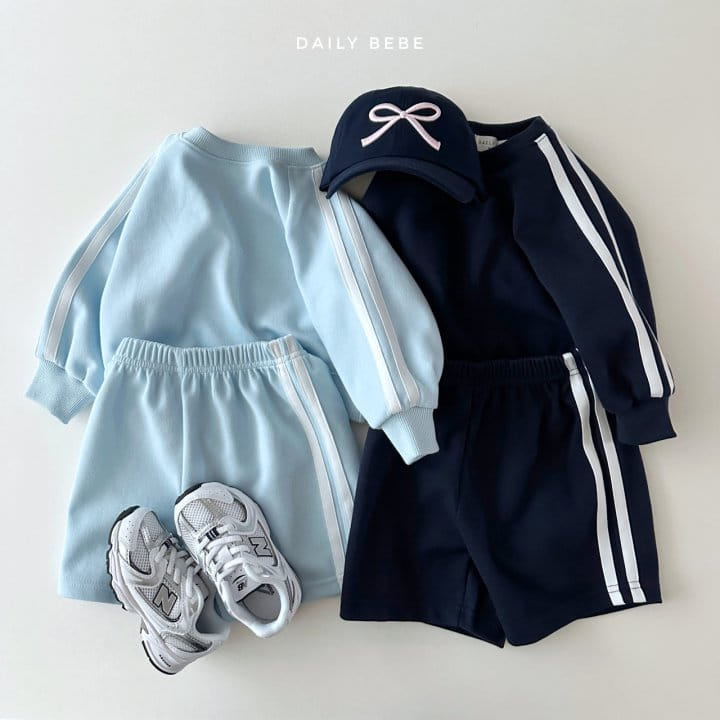Teamand - Korean Children Fashion - #kidsstore - Tape Short Top Bottom Set